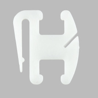 Крючок белый (шпулька) для намотки шнура от шторной ленты 20х30 мм (100 шт)