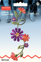 Аппликация 926154 Prym Гирлянда из цветов, лиловый/болотный/терракотовый