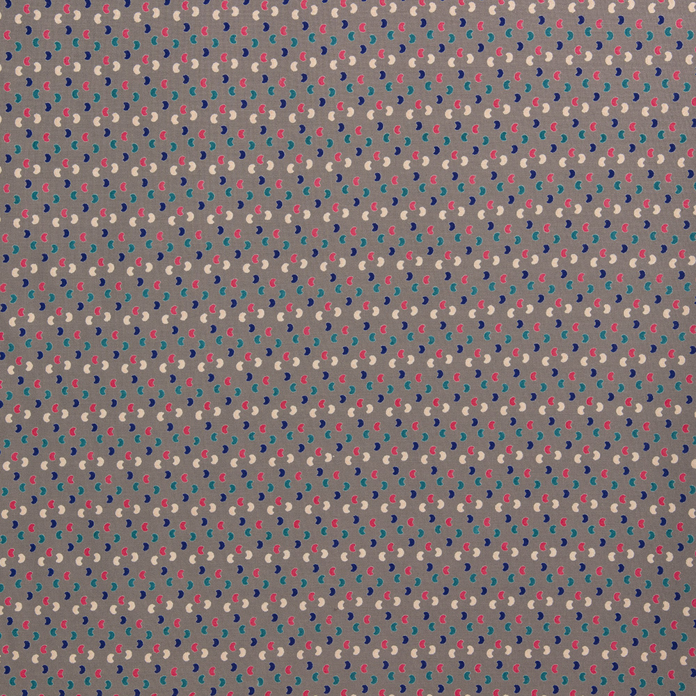 Ткань Штапель Е571-2.01 цвет тауп принт мультиколор (112 г/кв.м) 150см/±35м