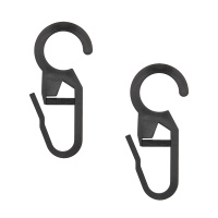 Крючок MirTex для пластиковых, деревянных колец d10 290 черный (100 шт)