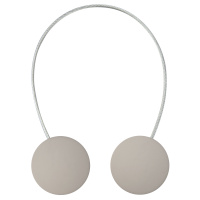 Круг 45 мм на тросе "Однотонный" №98 матовый серо-бежевый клипса с магнитом