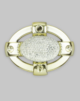 Пряжка пластик со стразами A490 русское золото (25 шт)