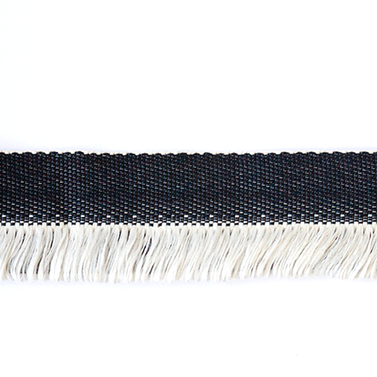 Тесьма отделочная жаккард DL1 белый/черный 30 мм (33 ярд)