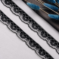 Тесьма с люрексом 20A-UG1286 черный (45,72 м)