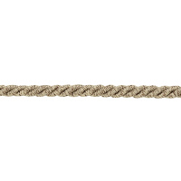 Шнур витой PP050 бежевый/коричневый/люрекс (50 м)