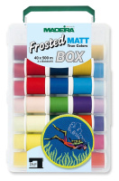 Большой набор матовых ниток Madeira Frosted Matt в пластиковой коробке