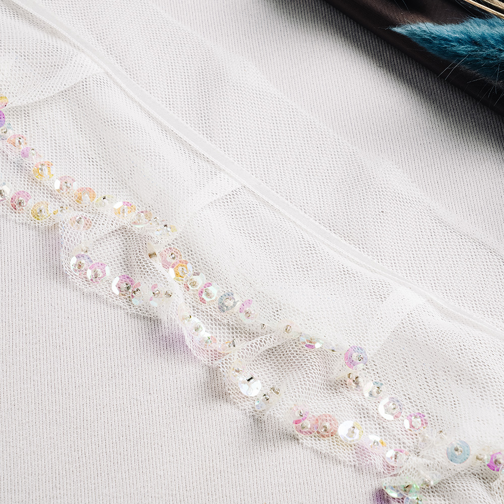 Тесьма-оборка 9801HW белый (54,86 м)