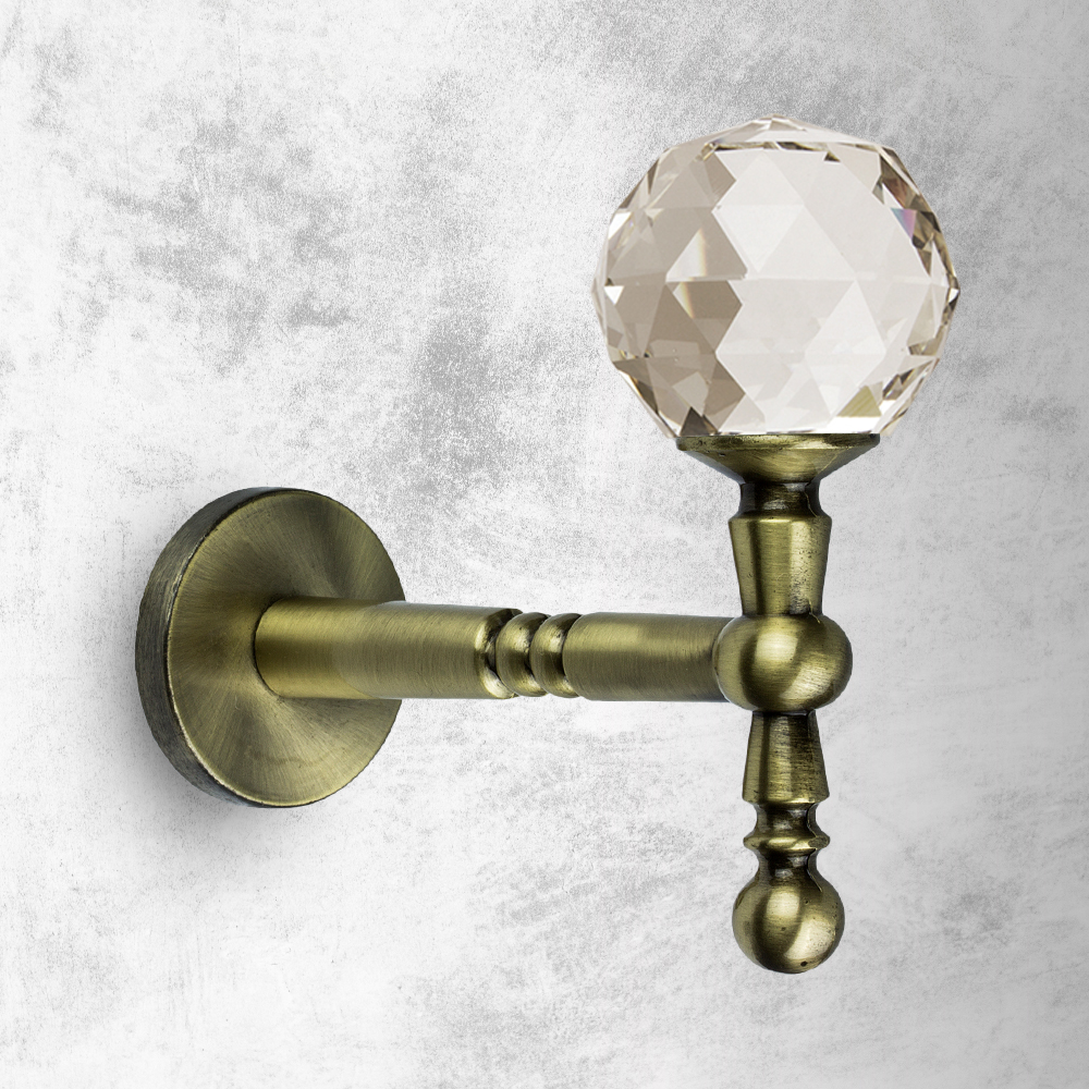 Держатели для штор и подхватов со стеклянными вставками