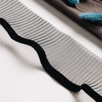 Тесьма-оборка 418-1HT черный (22,86 м)