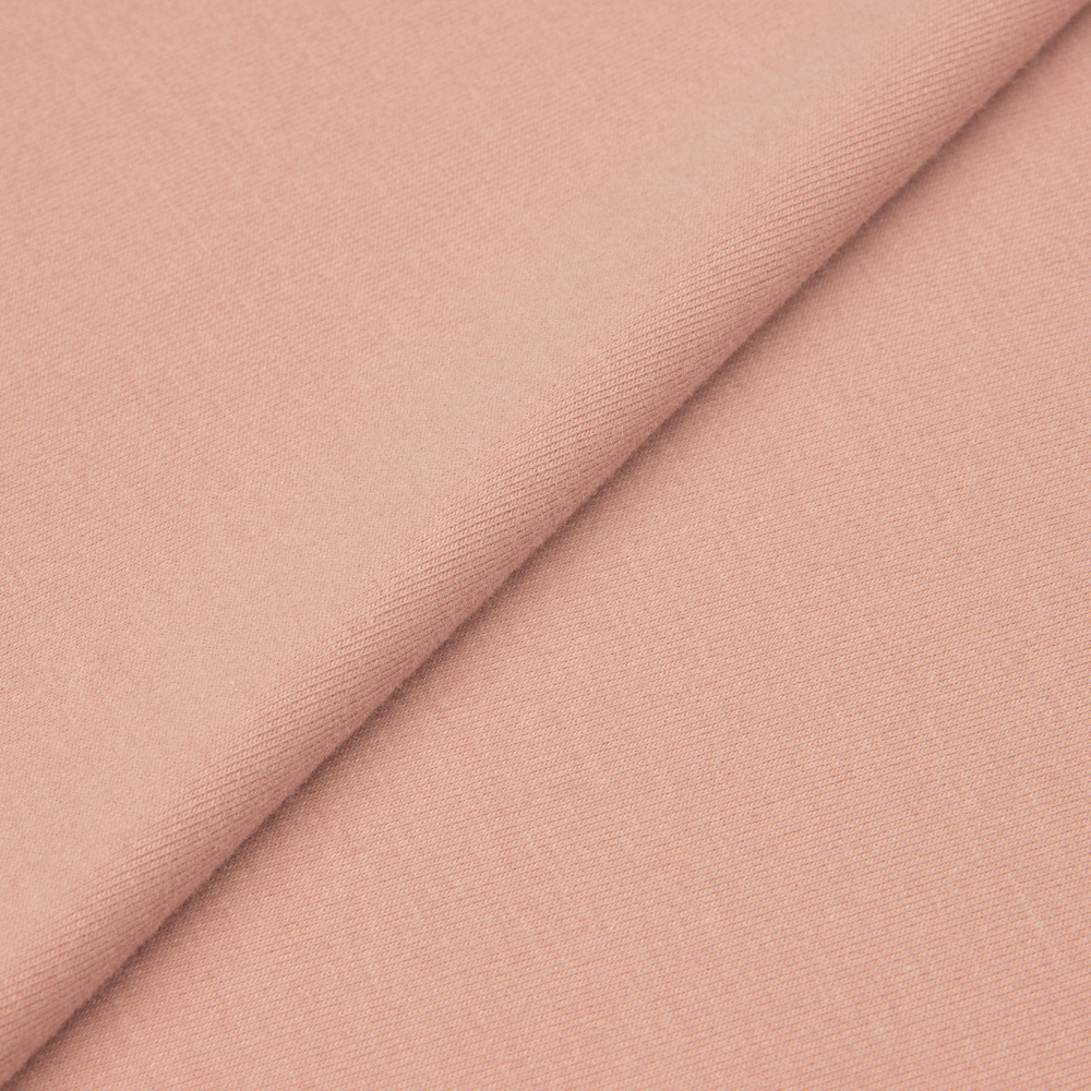 Кулирка велюр компакт 180г/м2 (92%хлопок, 8%лайкра) шир. 180 см пудра