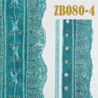 Тесьма кружевная для корсетов 4-ZB080 голубой (48 ярд)