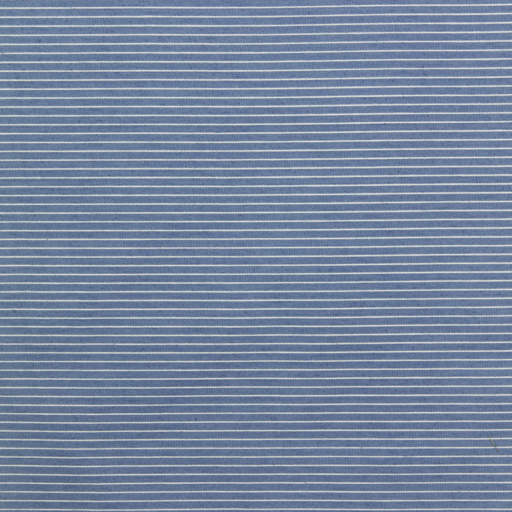 Ткань Хлопок 4425.01 принт полосы 0,1-0,4 см голубой (125г/кв.м) 150см/±35м