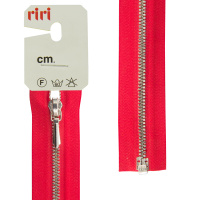 Молния металл Riri, ni, слайдер tropf, 3 мм, разъёмная 1 замок, 60 см, цвет 2407, красный 8351130/60