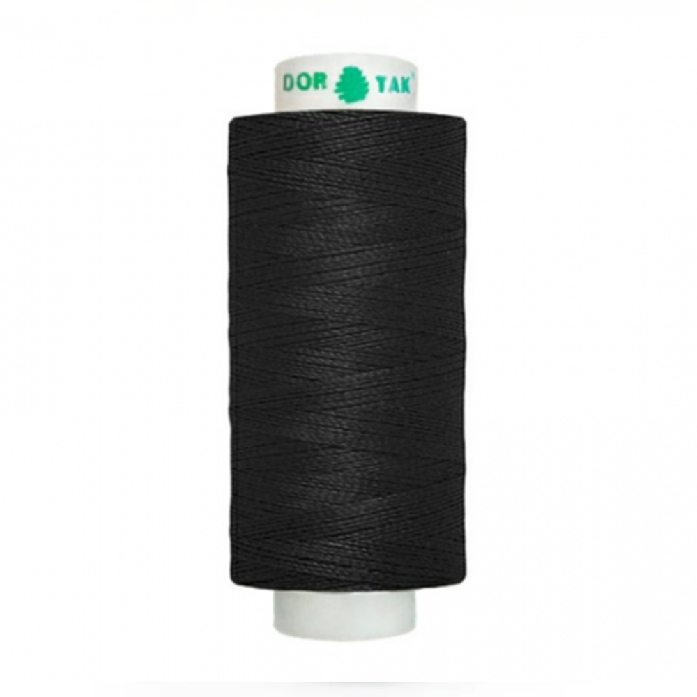 Нитки Dor Tak № 200 40/2 365 м (чёрные)