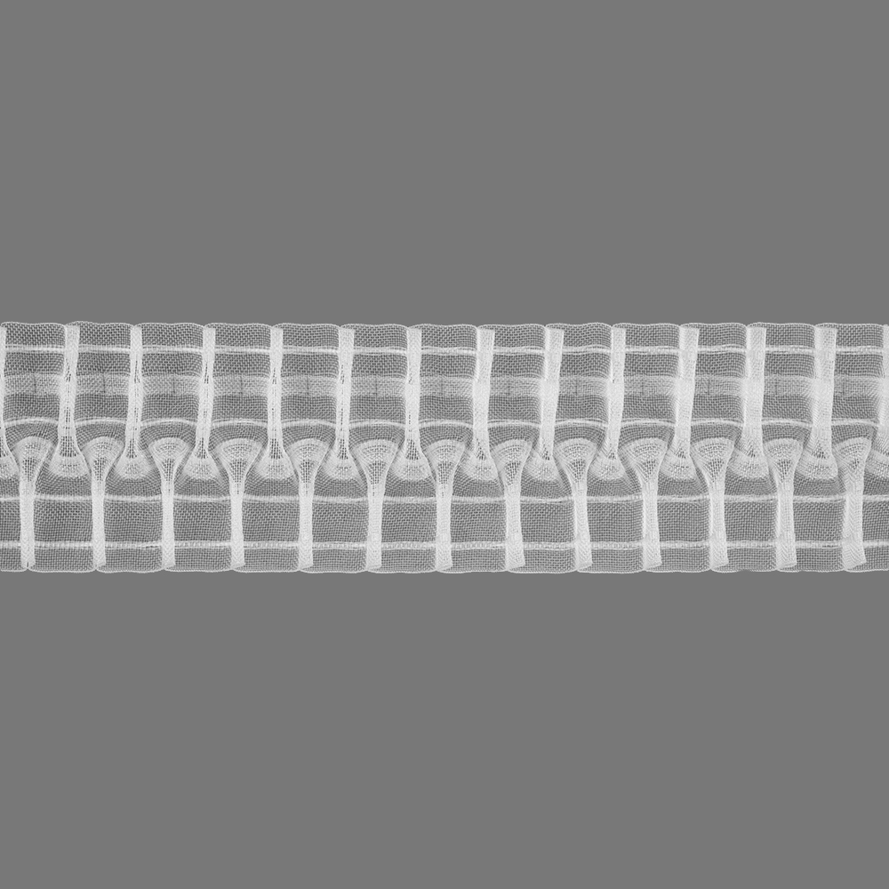 Шторная лента "Буфы" 3972MP (1:2) Oz-is Premium прозрачная 6 см/50 м (2 кармана, корд-4 лески)