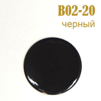 Украшения металлические клеевые Круг B02-20 черный (200 шт)