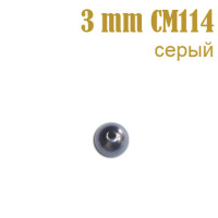 Жемчуг россыпь 3 мм серый CM114 (200 г)