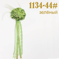Цветы бархат с пером 44-1134 зеленый (20 шт.)