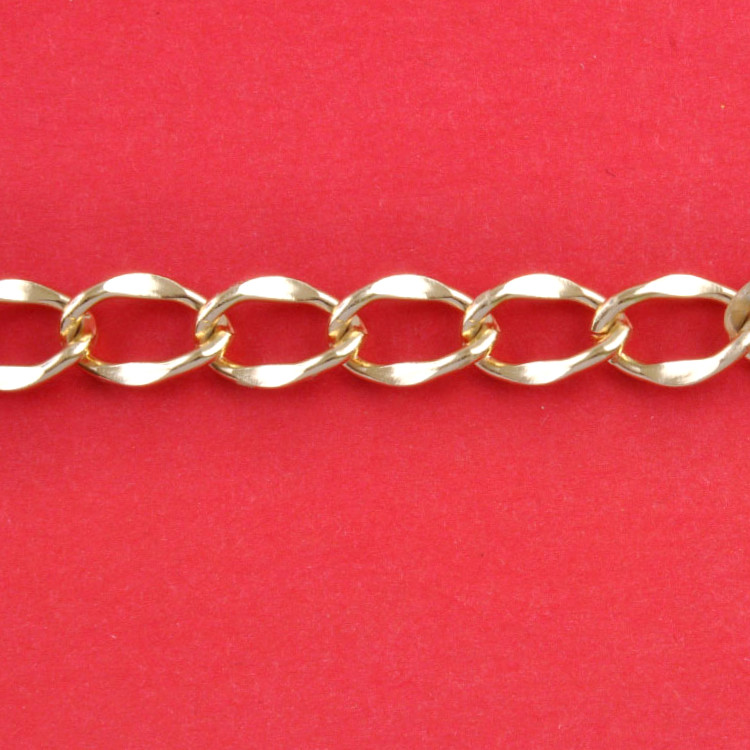 Цепь из алюминия KY2.0 (11x15,8) русское золото (91,44 м)