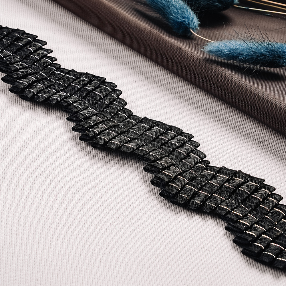 Тесьма-оборка 08HT-88 черный (22,86 м)