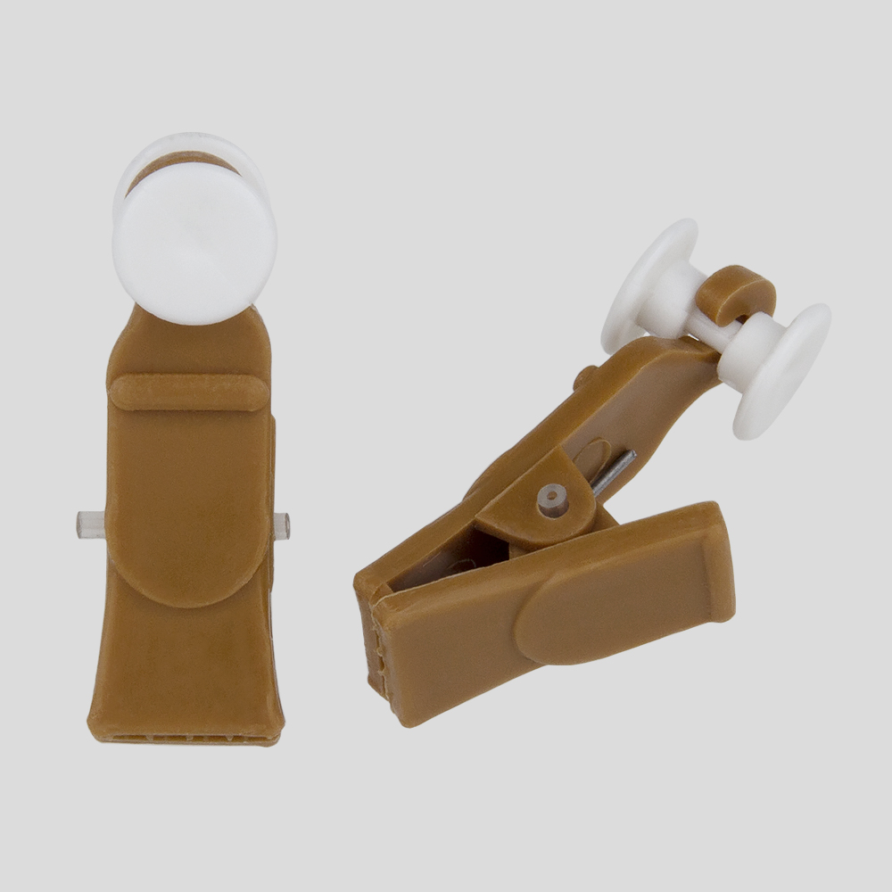 Зажим-ролик (Вишня) пластик для "U" шины (10шт) (4601000369911)