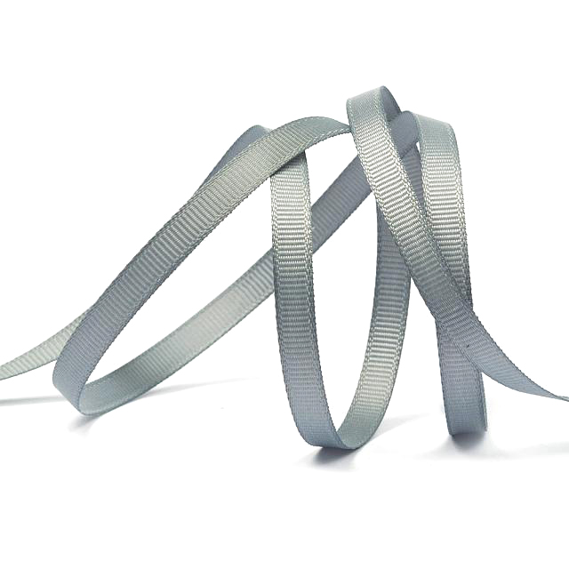 Лента репсовая 6 мм №012 серый (27,42 м)