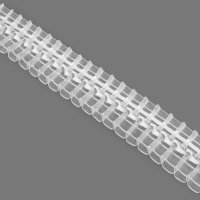 Лента шторная 2705M (1:2) MirTenda Economy эконом прозрачная, (корд-4 шнура) 6 см/50 м