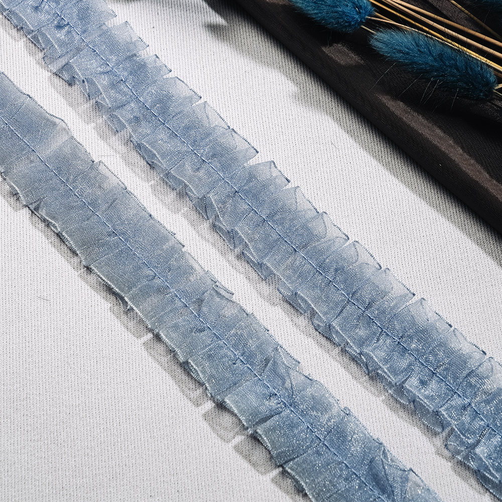 Тесьма-оборка 003-HT1093 серый (25 ярд)