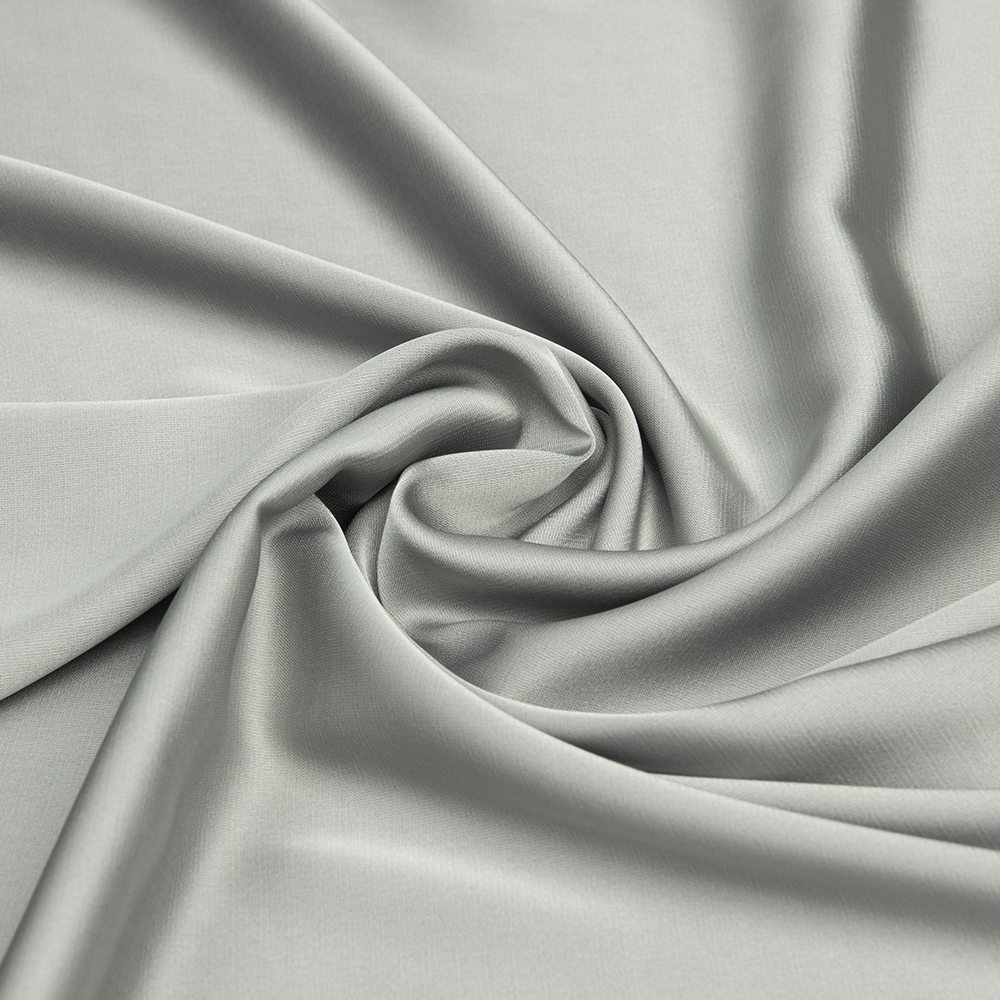 Ткань Армани шелк однотонный KP116.25 теплый серый (85г/кв.м) 150 см/±53м
