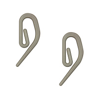 Крючок MirTex пластиковый УСИЛЕННЫЙ 008 античное золото "Улитка" (100 шт)