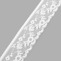 Кружево эластичное 174.224 белый 55 мм/200 м