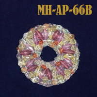 Вставка с бисером, стеклярусом и пайетками клеевая AP-66B-MH (10 шт)