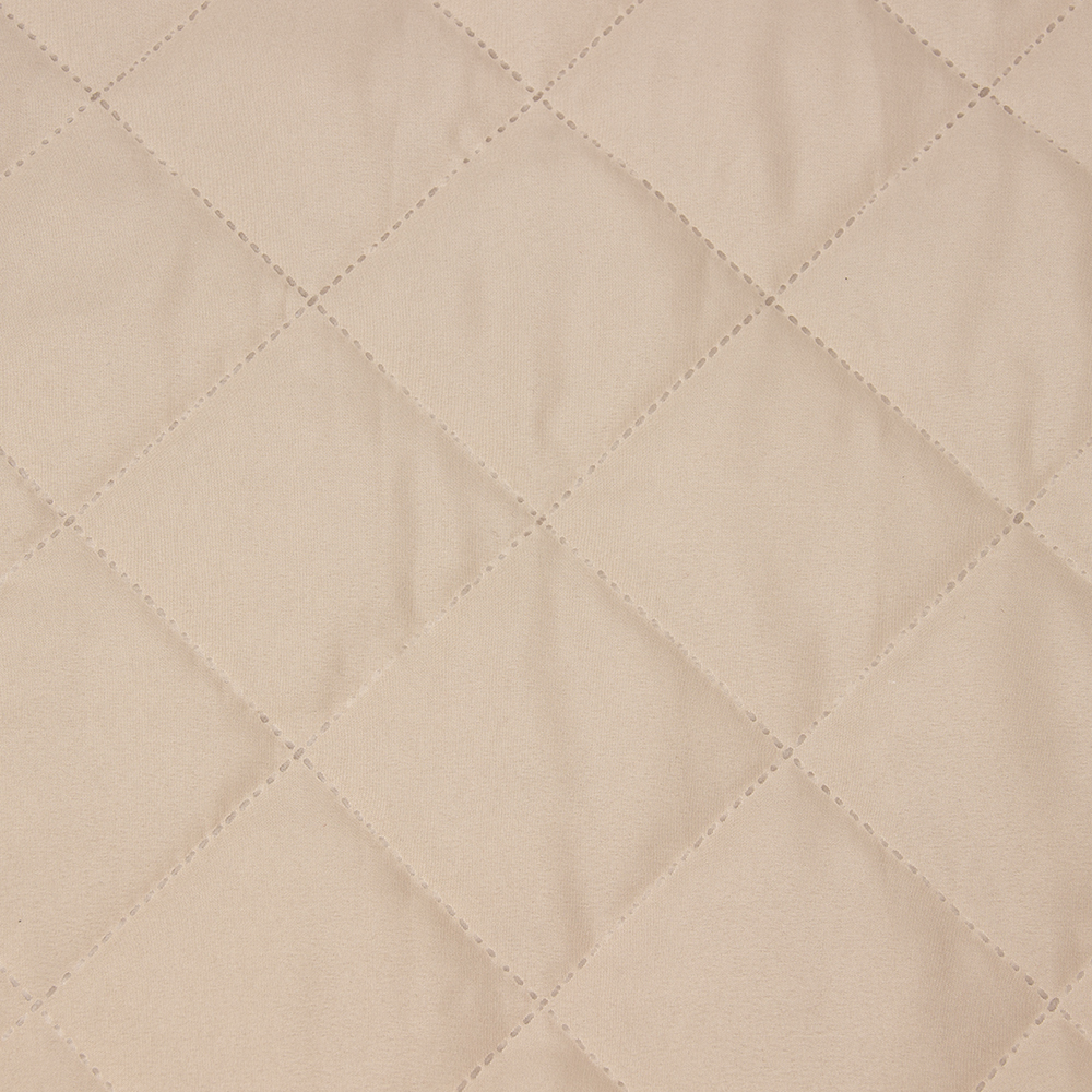 Термостежка из микрофибры MirTex "РОМБ 9х9" (син 100г, тк 75г) 601- бежевый Smoke Grey 220 см