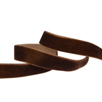 Лента бархатная 868 коричневый 16 мм (5/8") (100 ярд)