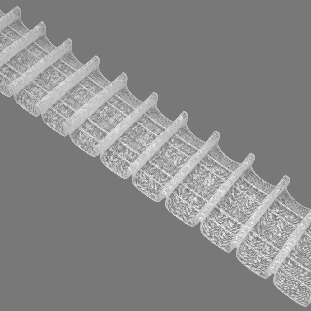 Шторная лента многокарманная 80MP/Soft (1:2) Oz-is Premium прозрачная 8 см/50 м