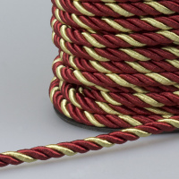 Шнур витой SH14-7 темно-красный/золотой (25 м)