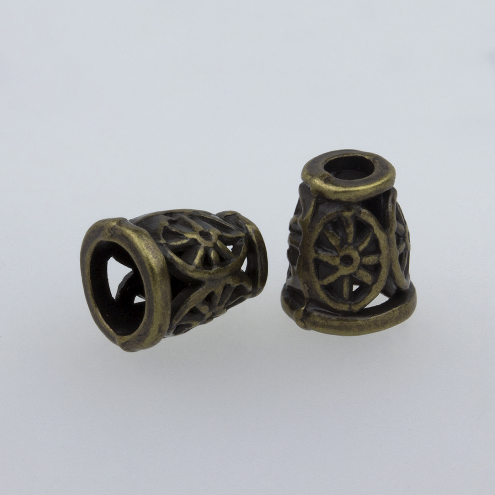 Концевик наконечник для шнура металлический 2659 бронза (100 шт)