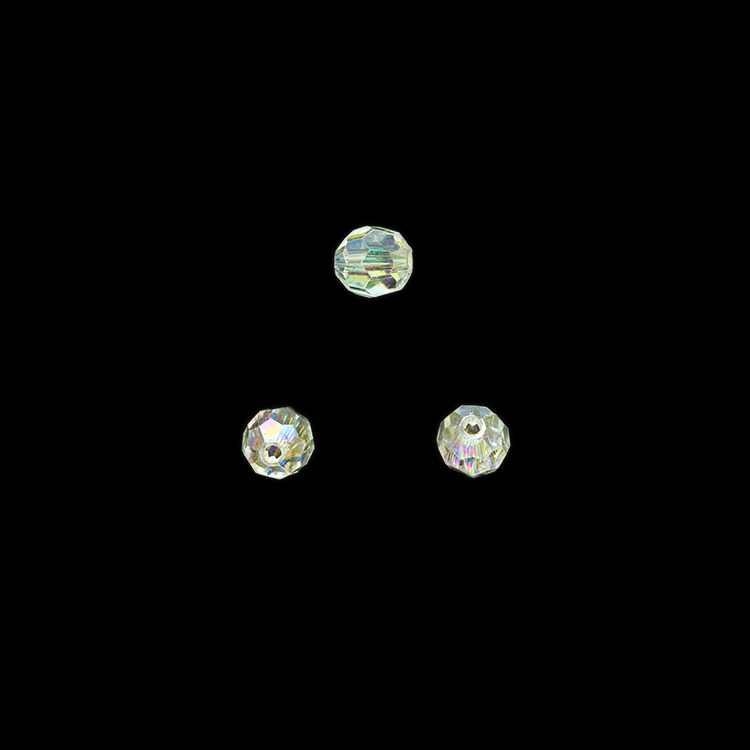 Бусины "Шар граненный" диаметр 12 мм AZ-0096AB перламутовые (500 г~630 шт)