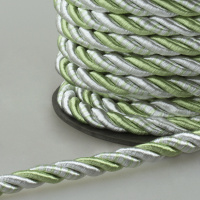 Шнур витой SH15-6 белый/светло-зеленый (50 м)
