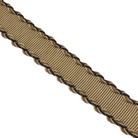 Бордюр из репса XB-2216-1 темно-бежевый с декоративным краем Коллекция №5 (ширина 3,8 см) (12,5 м)