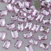 Стразы пришивные Восьмиугольник 10*14 мм 17# светло-розовый (100)