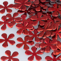 Стразы-металл россыпь 11mm цветок красный (уп. 1400 шт)