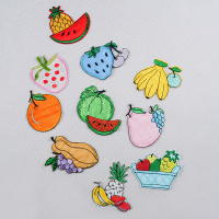 Аппликация вышитая клеевая 1 ягода ассорти