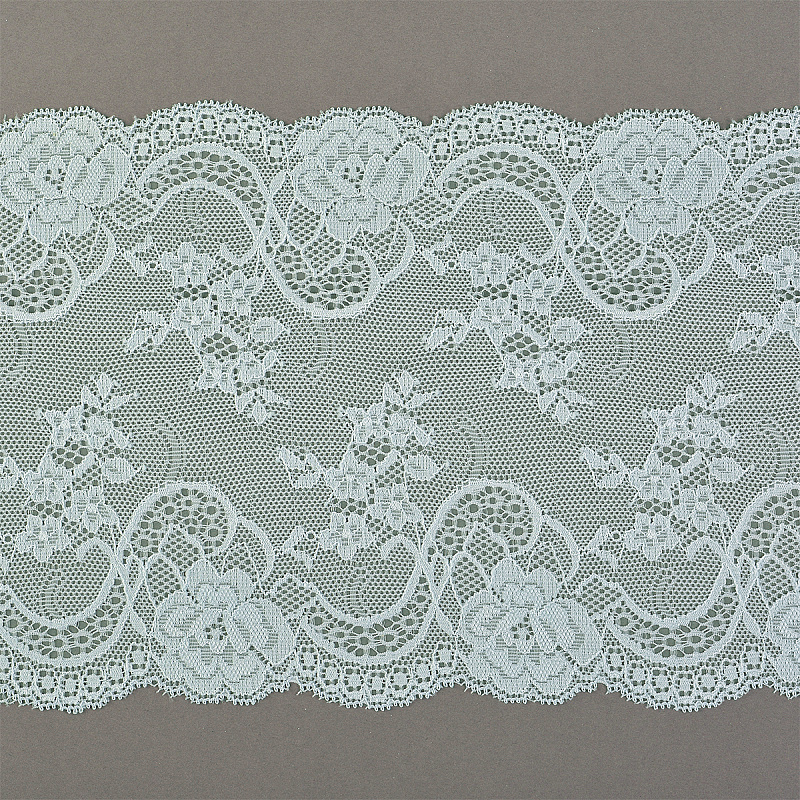 Кружево эластичное 103.X36 серо-голубой, 160 мм/10 м