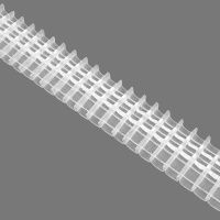 Лента шторная MirTenda 2701 М (2013) прозрачная (К=1:2, корд-4 шнура) 6 см/50 м