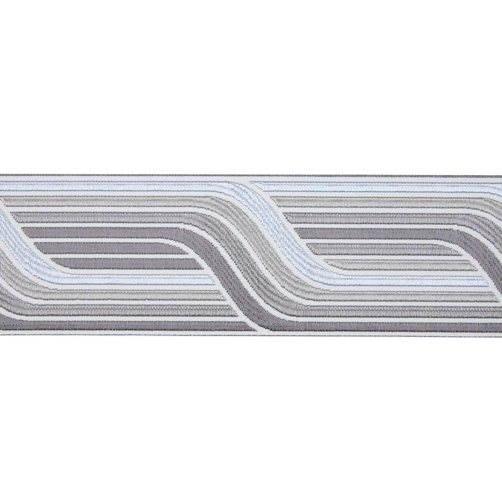 Текстильный бордюр XJL240-4 Mirtex серый "Casual", ширина 7 см/±25 м