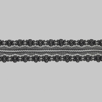 Кружево капроновое 143-2 черный, 3 см, (274,32 м/22,86 м)