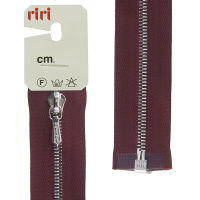 Молния металл Riri, ni, слайдер tropf, 4 мм, разъёмная однозамковая, 100 см, цвет 2411, бордовый 300