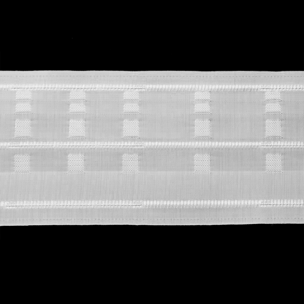 Шторная лента Bandex FLAMENCO P1 Одиночные лучики тканая (К=1:2, корд-3 шнура) 10 см/50 м