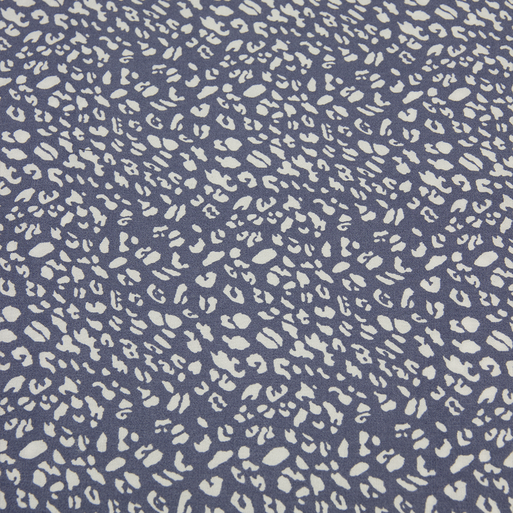 Ткань Штапель HM219-А848.2 серо-голубой пятна лео (92г/кв.м) 150см/±50м
